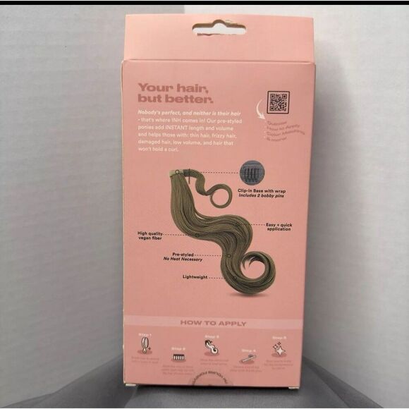 JORDYNN Clip in Ponytail Extension Mixed-Brown 18" Long NEW Mixed Brown - Picture 2 of 4